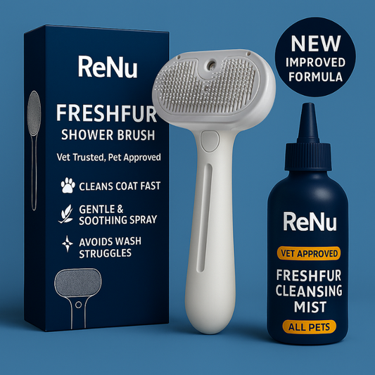 ReNu FreshFur Shower Brush + 2 Cleansing Mist Bottles (Secret Gift)